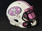 San Francisco 49ers Breast Cancer Awareness Mini Helmet.