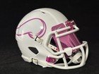 Vikings Breast Cancer Awareness Mini Football Helmet.