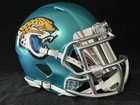 Jacksonville Jaguars Teal metallic Custom Coated Mini Helmet With Chrome Visor