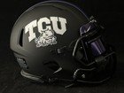TCU Horned Frogs Blackout Mini Helmet with chrome Horned Frogs Nike Visor