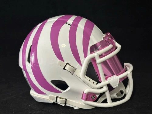 Cincinnati Bengals Breast Cancer Awareness Mini Helmet With Reflective Visor