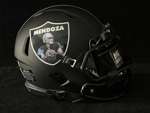 Fernando Mendoza Raiders Mini Helmet!
