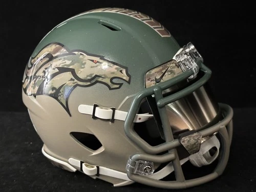 Denver Broncos hand painted Salute to Service Mini Helmet