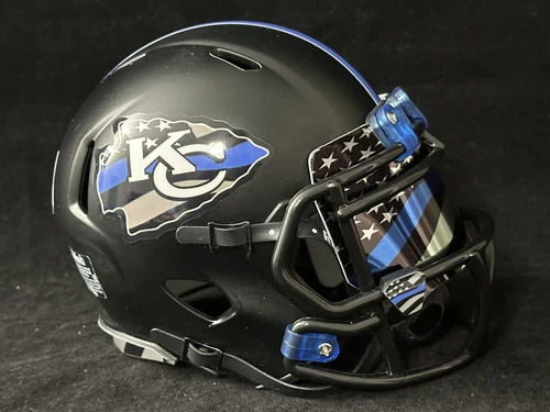 Kansas City Chiefs Back The Blue Mini Football Helmet🔥🔥🔥