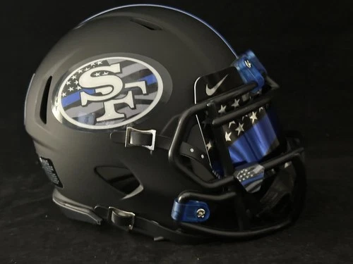 San Francisco  49ers Back The Blue Mini Football Helmet🔥🔥🔥