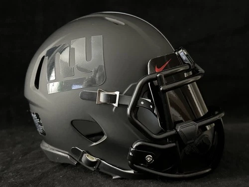 New York Giants Mini Helmet Ninja blacked out matte with glossy decals