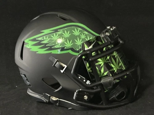 Philadelphia Eagles cannabis 420 mini helmet