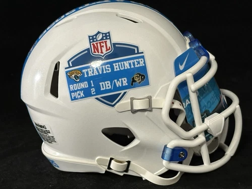 Travis Hunter Draft Mini Helmet Custom. Includes Draft Visor
