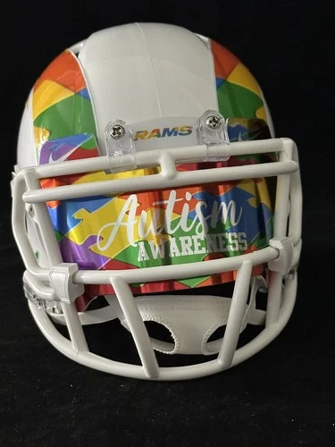 Los Angeles Rams Autism Awareness Mini Helmet