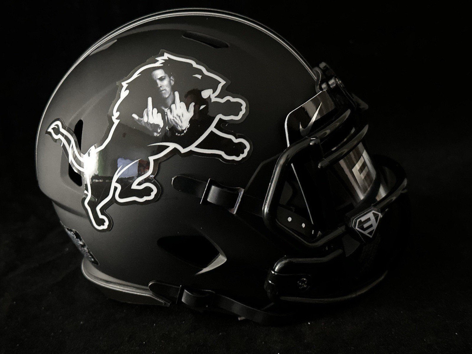 Eminem Detroit Lions Mashup Mini Helmet!