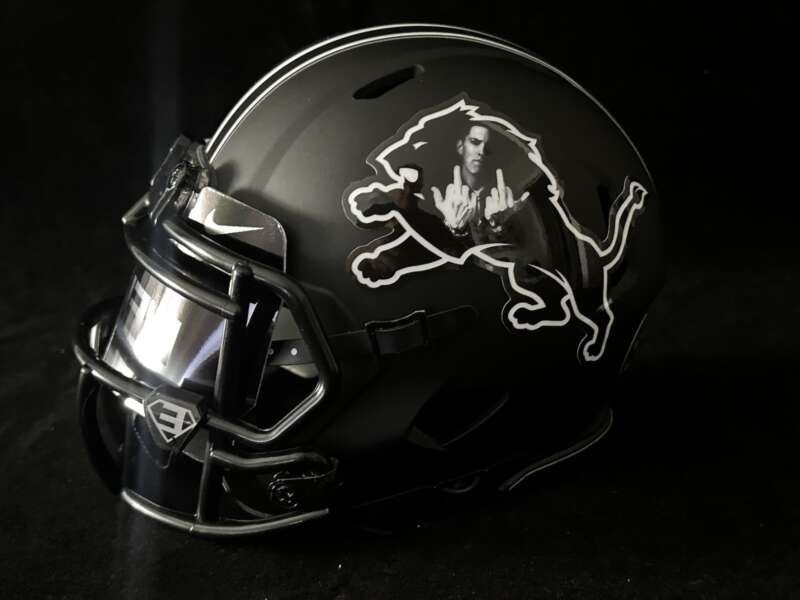 Eminem Detroit Lions Mashup Mini Helmet!