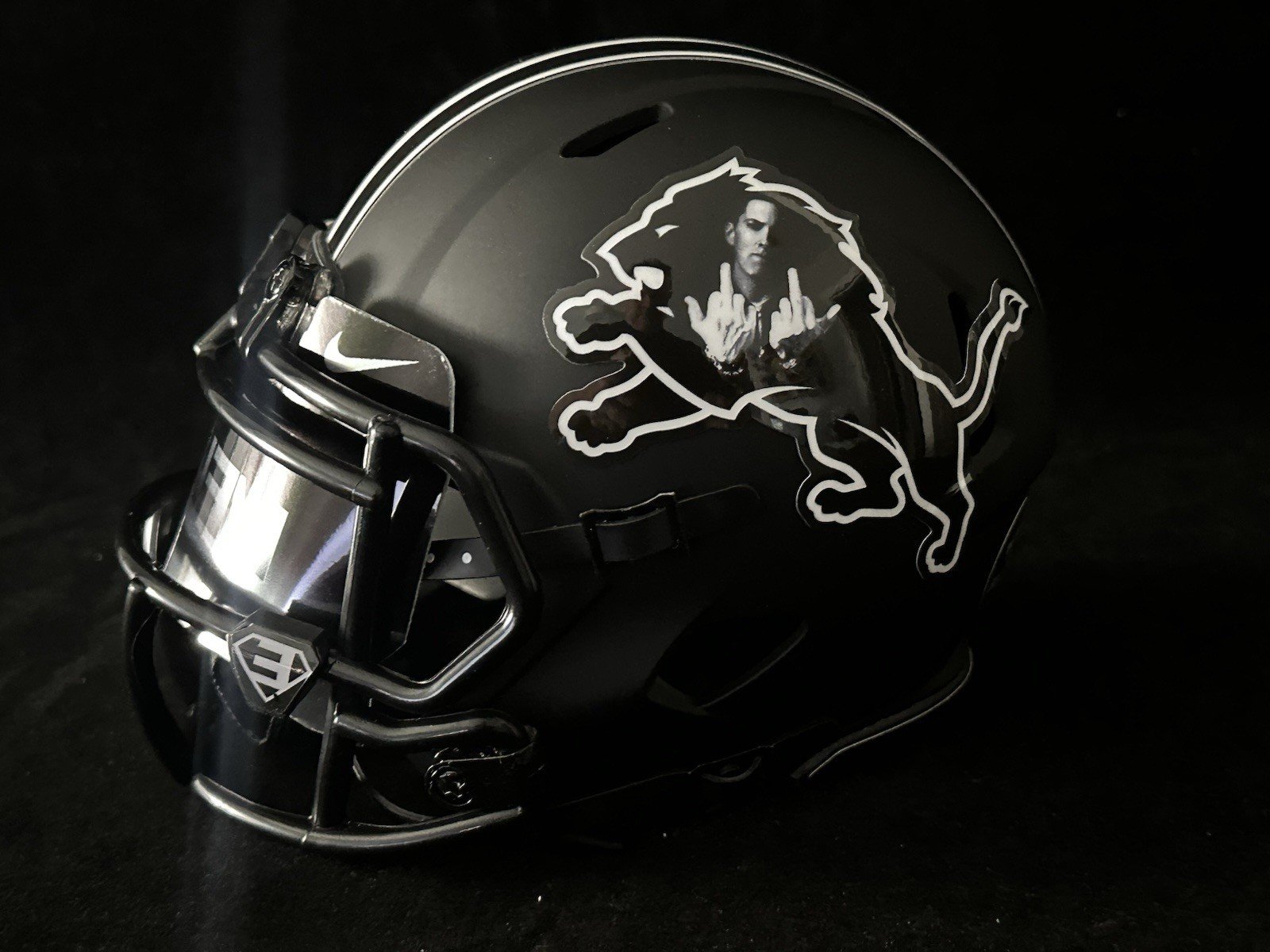 Eminem Detroit Lions Mashup Mini Helmet!