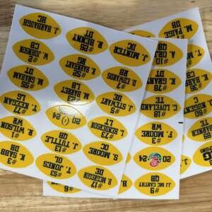 Michigan Wolverines Championship Award Decals For Full Sized Helmets (1.5” )