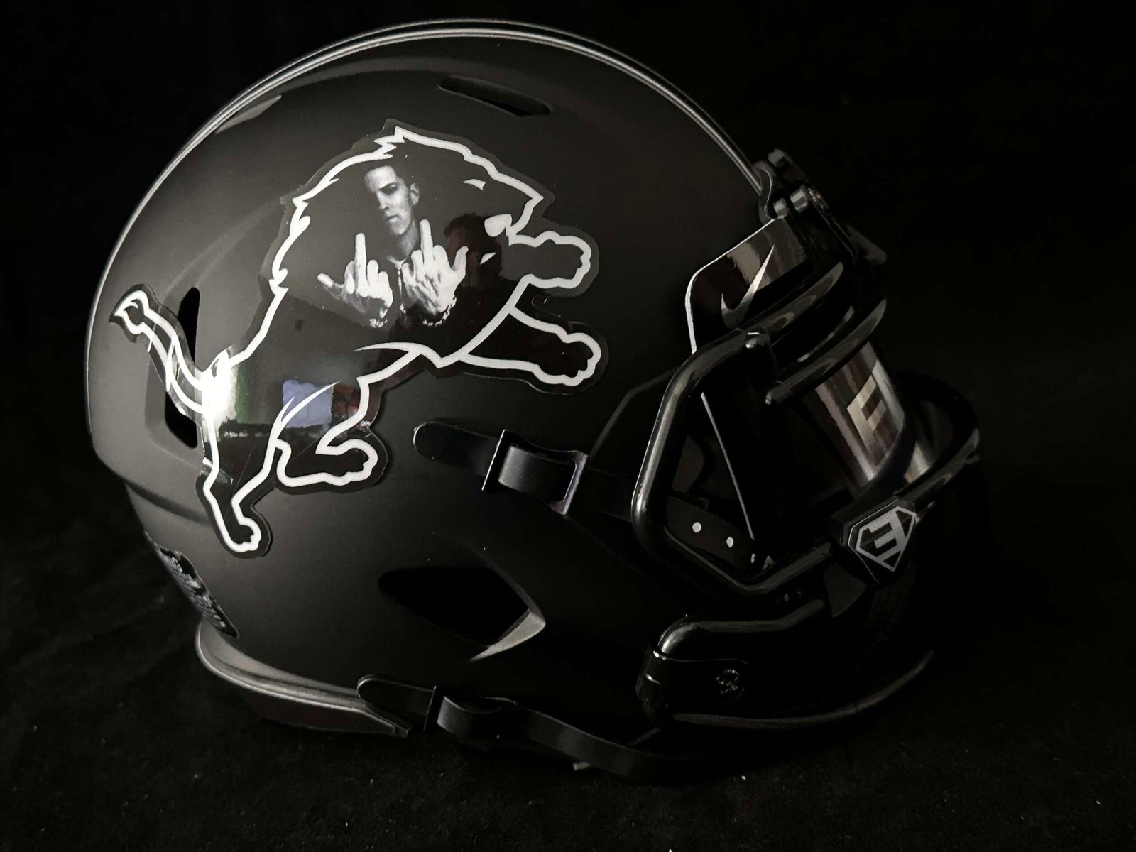 Eminem Detroit Lions Mashup Mini Helmet