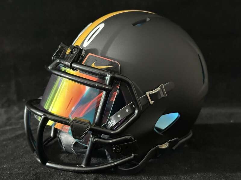 Pittsburgh Steelers Matte Blackout Mini Helmet With Numbers Kit🔥🔥🔥