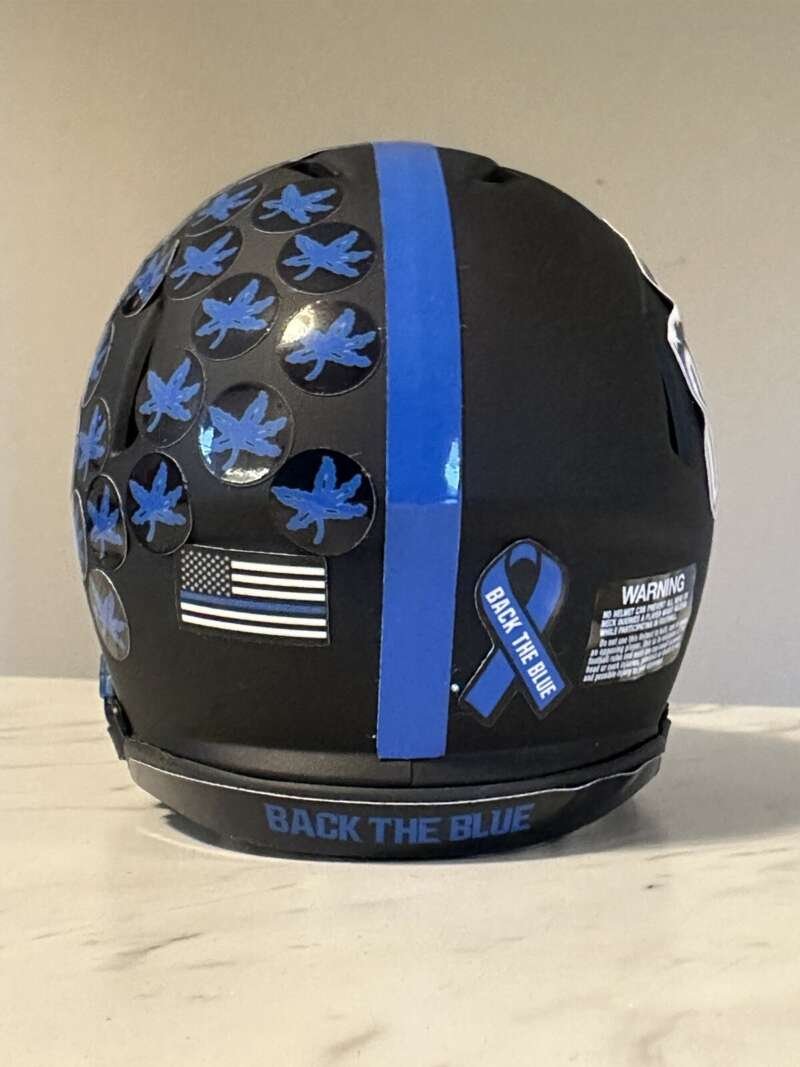 Ohio State Buckeyes Back The Blue Mini Football Helmet🔥🔥🔥