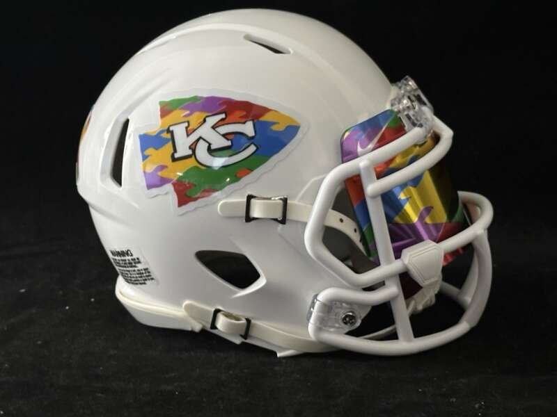 Kansas City Chiefs Autism Awareness Mini Helmet