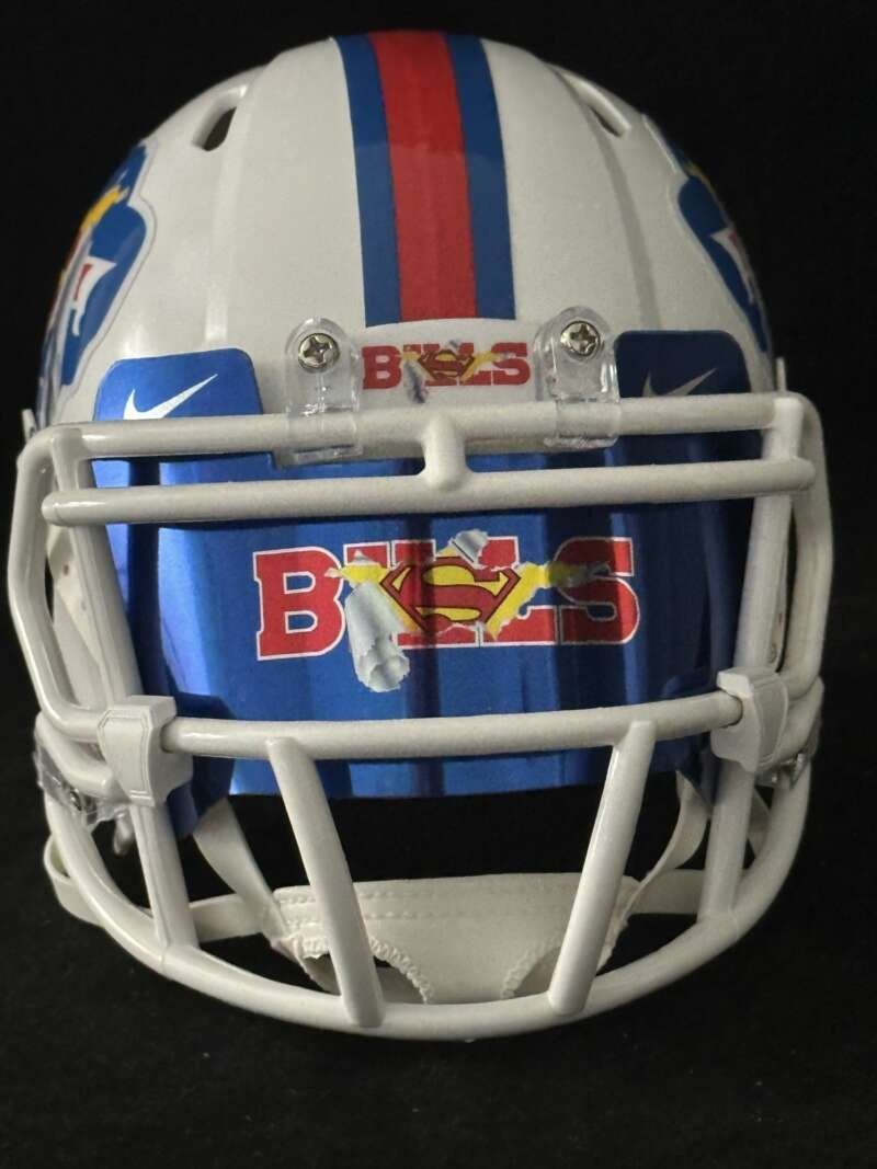 Bills Superman Torn Logo Mini Helmet
