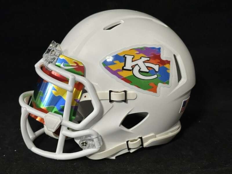 Kansas City Chiefs Autism Awareness Mini Helmet
