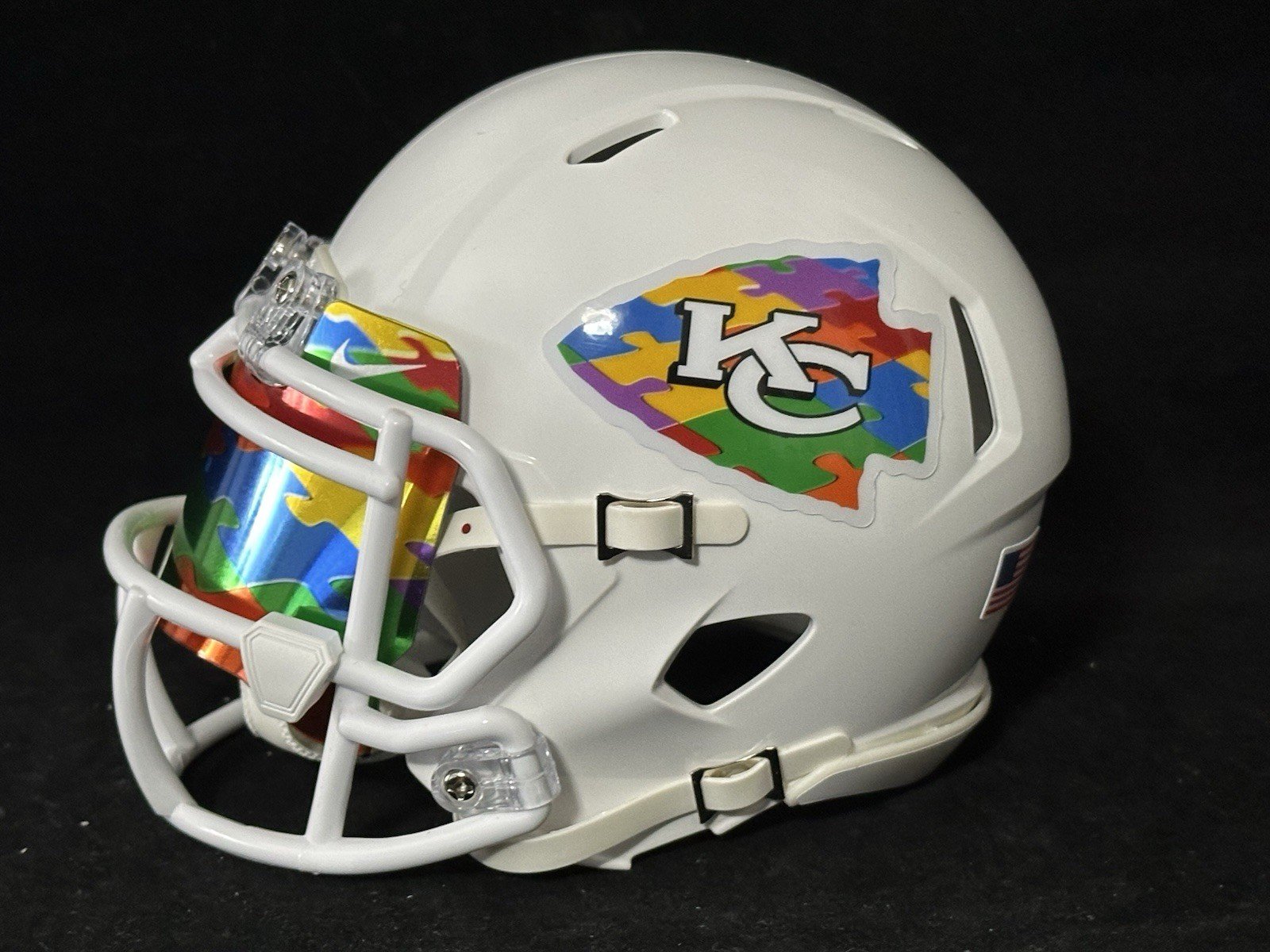 Kansas City Chiefs Autism Awareness Mini Helmet