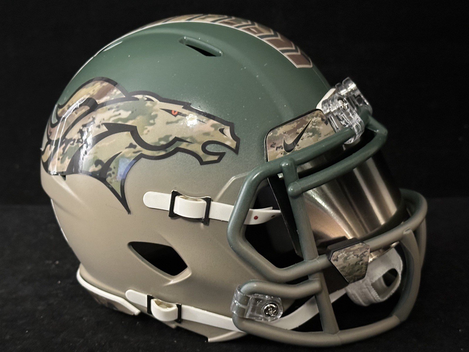 Denver Broncos hand painted Salute to Service Mini Helmet