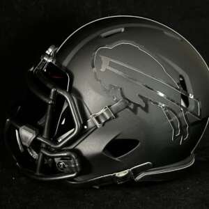 Bills Blackout Mini Helmet with hollow logos! Includes blacked out visor!