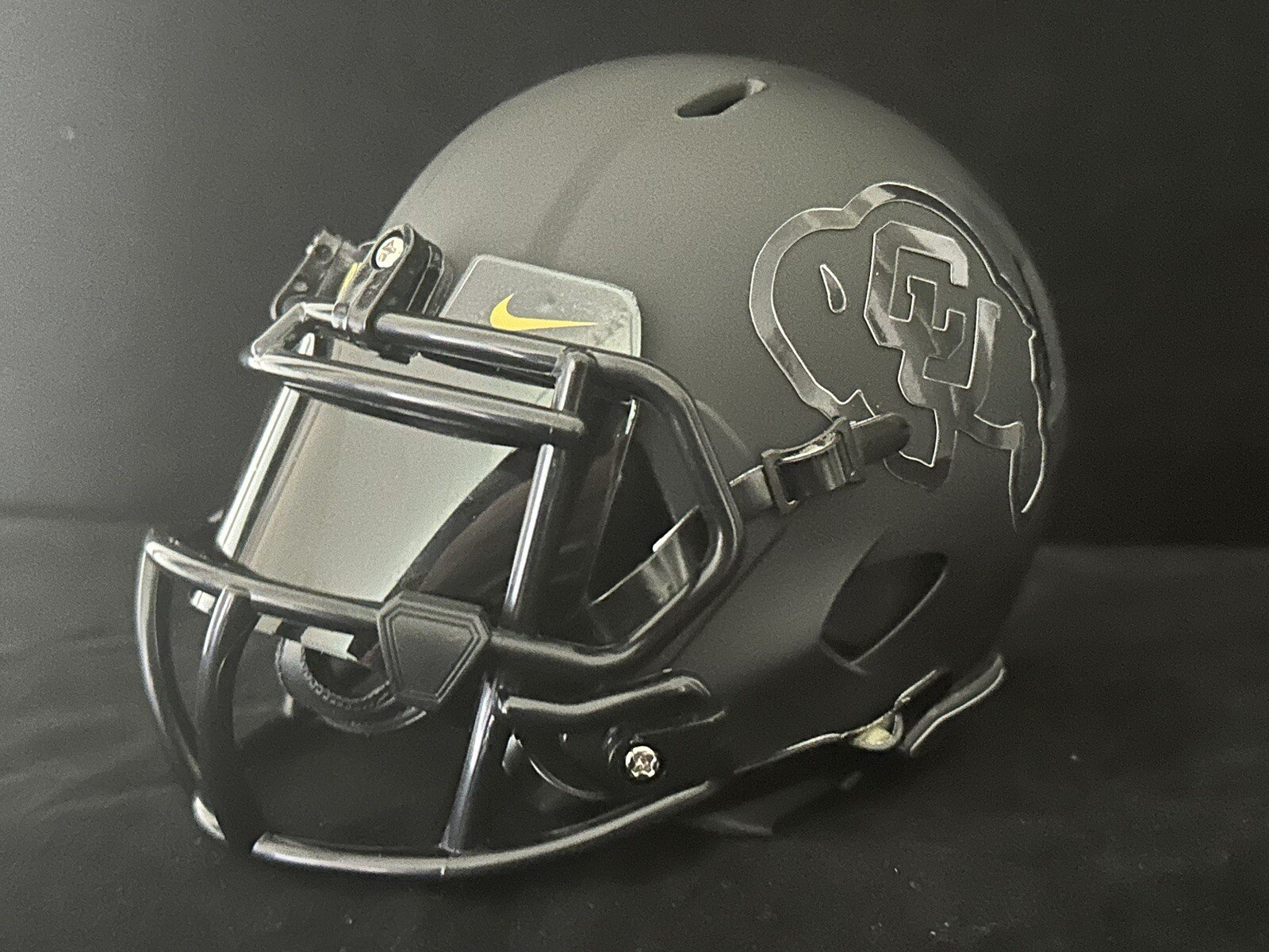 Colorado Buffaloes Blackout Mini Helmet 2024