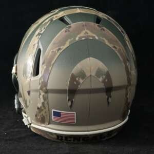 Cincinnati Bengals two tone painted Salute to Service Mini Helmet