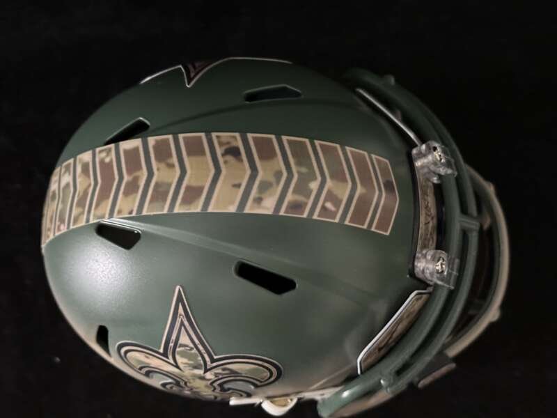 New Orleans Saints hand painted Salute to Service Mini Helmet
