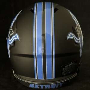 Detroit Lions GRIT Mini Helmet Matte Black With Reflective Visor