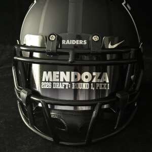 Fernando Mendoza Raiders Mini Helmet!