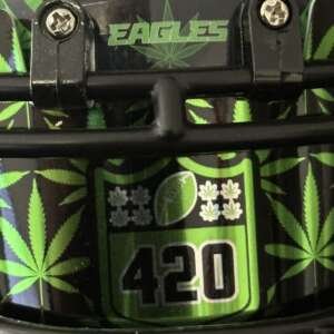 Philadelphia Eagles cannabis 420 mini helmet