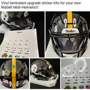 Pittsburgh Steelers Midi Helmet Vinyl Upgrade Decal Kit!
