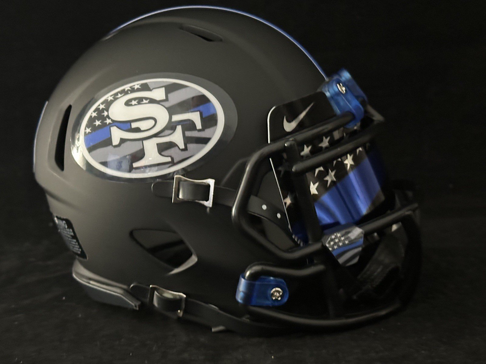 San Francisco 49ers Back The Blue Mini Football Helmet🔥🔥🔥