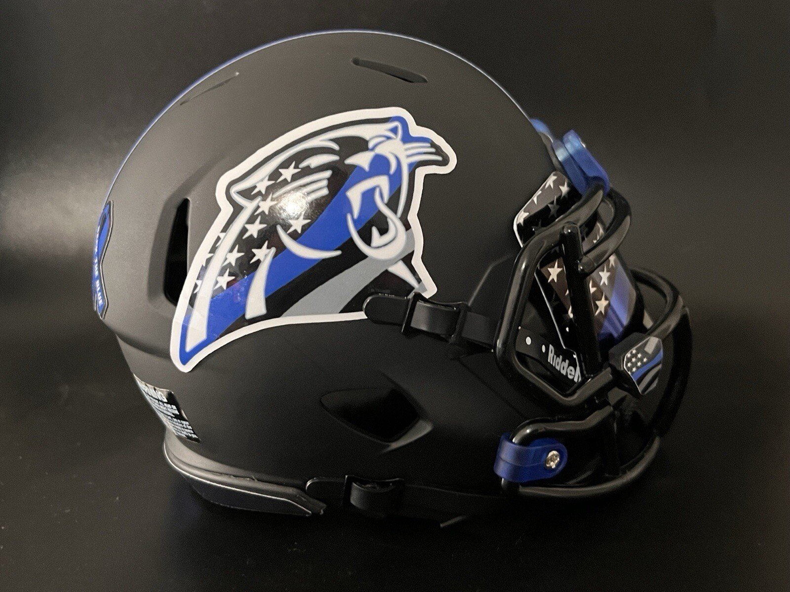 Carolina Panthers Back The Blue Mini Football Helmet🔥🔥🔥