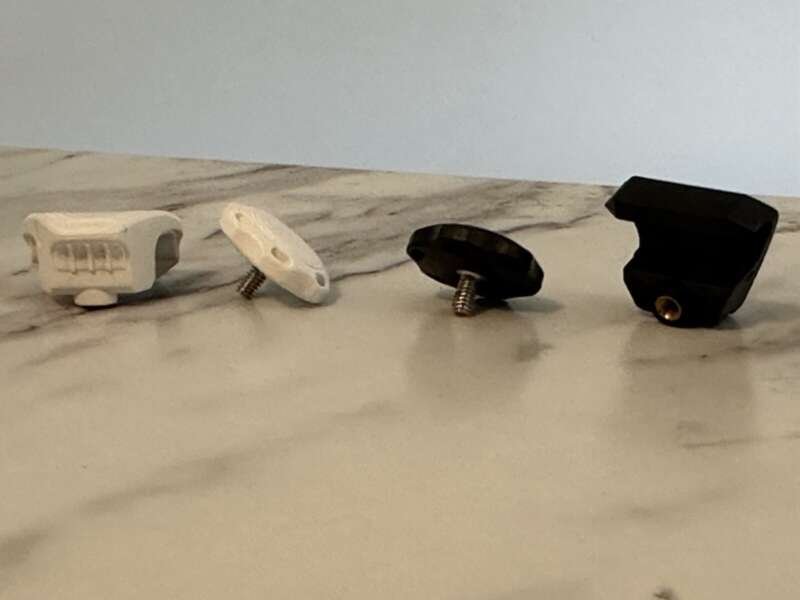 Football Mini Helmet Visor Clips (10 Sets) Black Or White Available