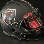 Las Vegas Raiders Spanish Lady Luck Mini Helmet