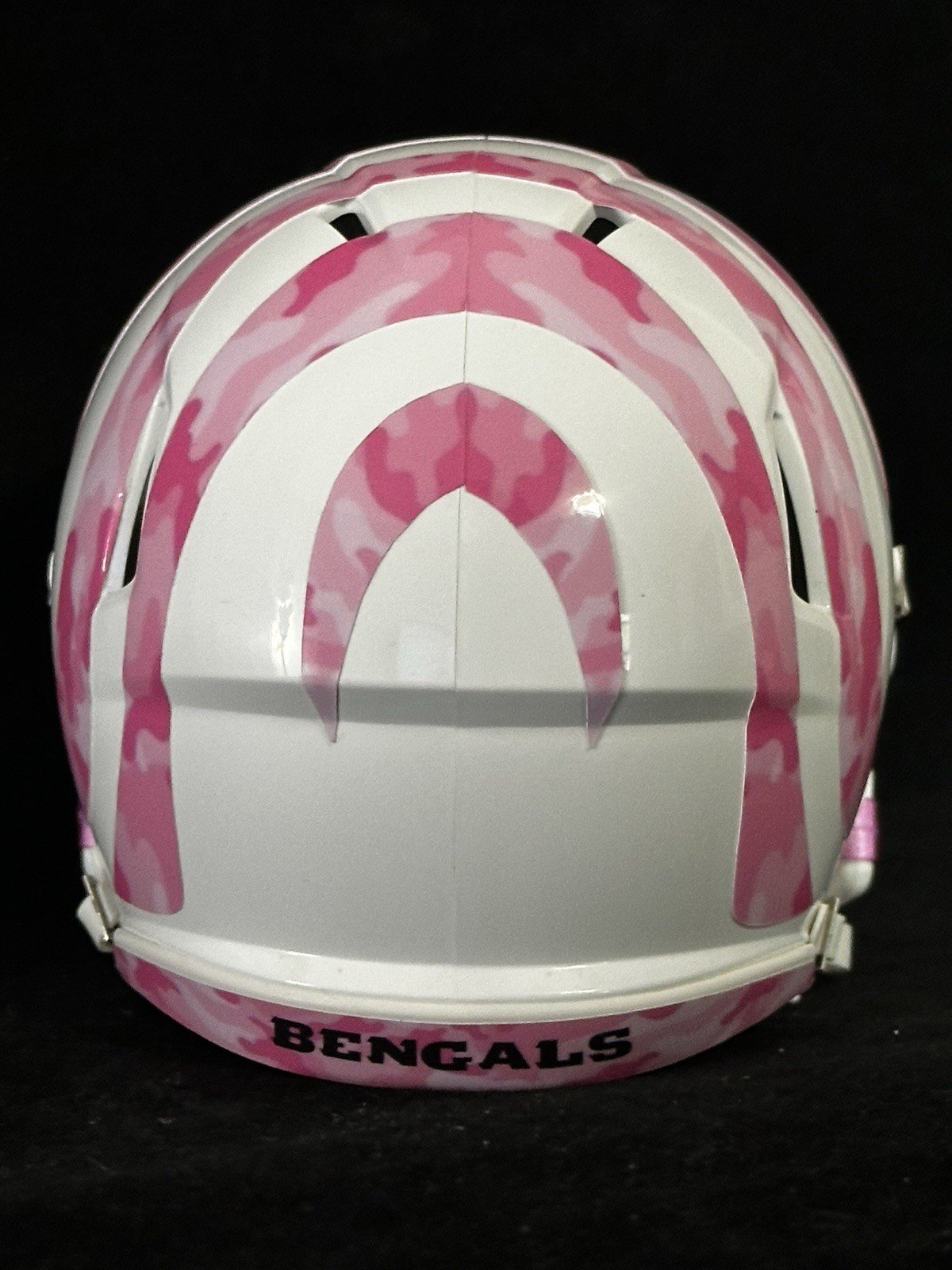 Cincinnati Bengals Pink Camo Cancer Warrior Mini Helmet NFL Football