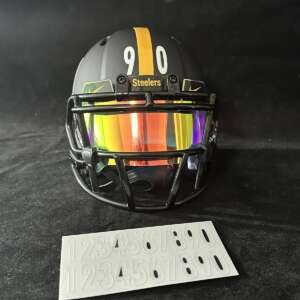 Pittsburgh Steelers Matte Blackout Mini Helmet With Numbers Kit🔥🔥🔥