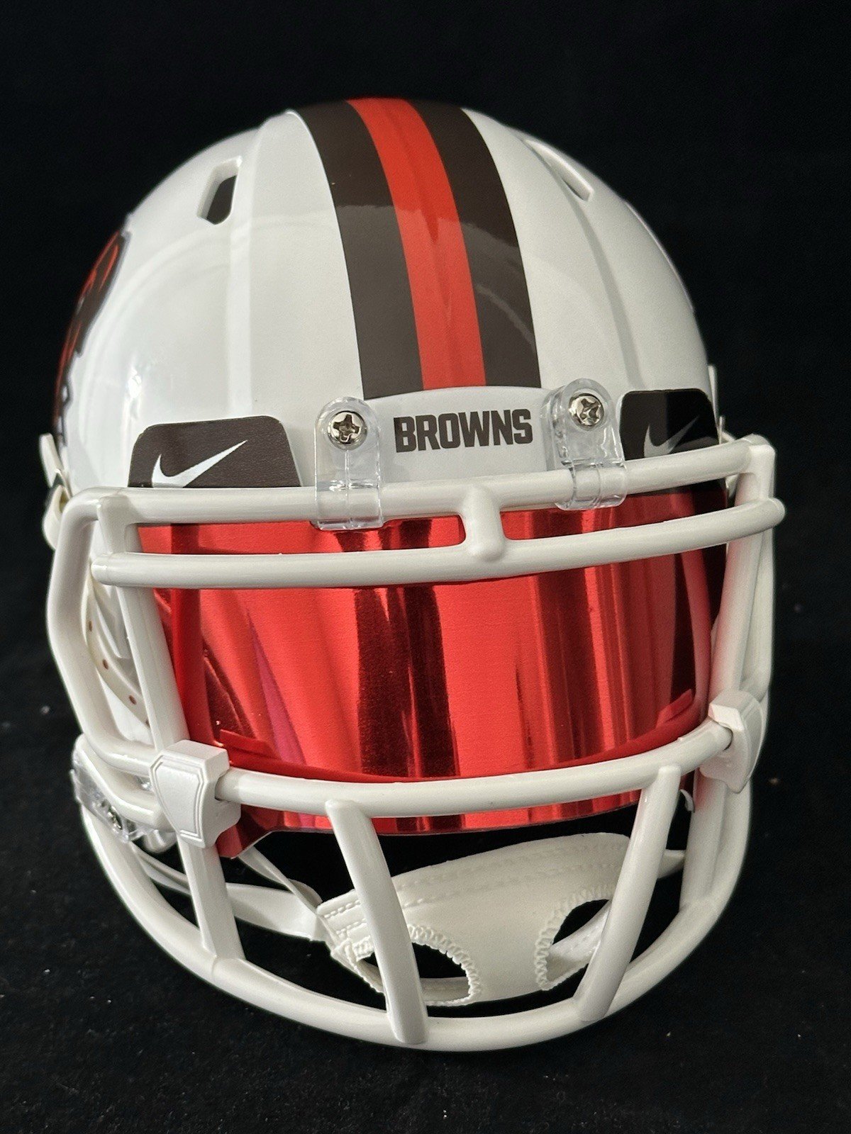 Cleveland Brown White Mini Helmets With Nike Visor. Unique Design!