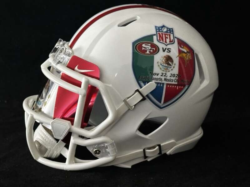 49ers Mexico City Game Commemorative Mini Helmet With Visor 2026