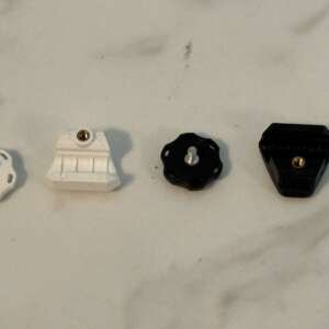 Football Mini Helmet Visor Clips (10 Sets) Black Or White Available