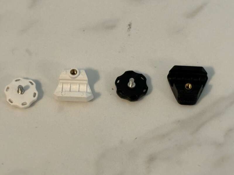 Football Mini Helmet Visor Clips (10 Sets) Black Or White Available