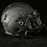 Bills Blackout Mini Helmet with hollow logos! Includes blacked out visor!