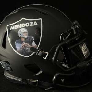 Fernando Mendoza Raiders Mini Helmet!