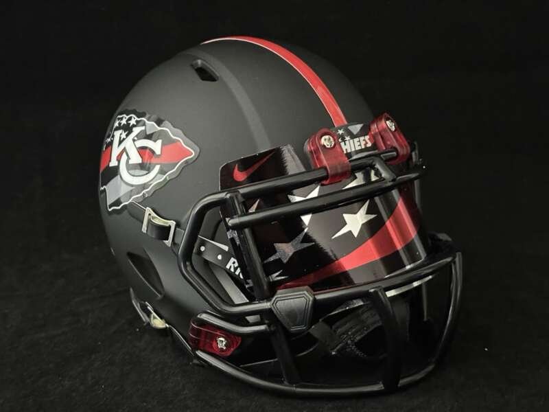 Kansas City Chiefs First Responders Tribute Mini Helmet With Visor
