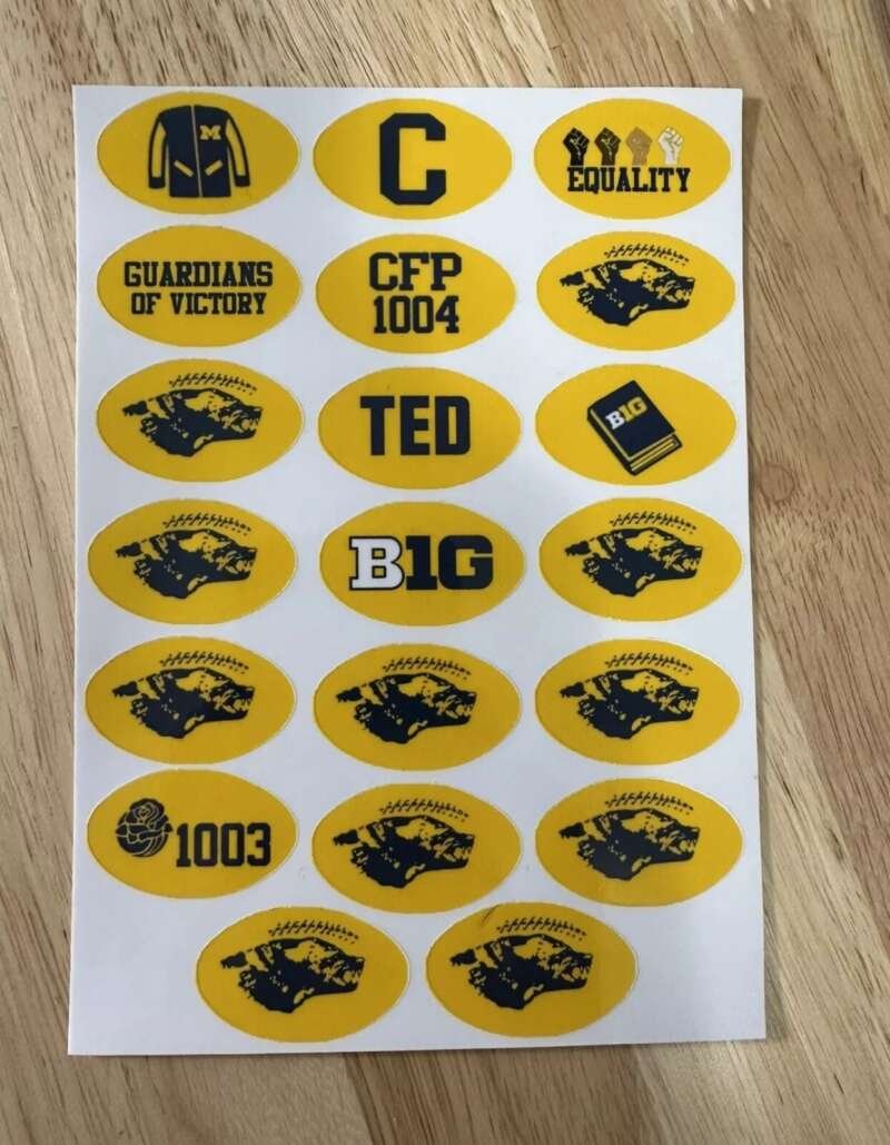 Michigan 2023/2024 Vinyl Award Decals Full Size