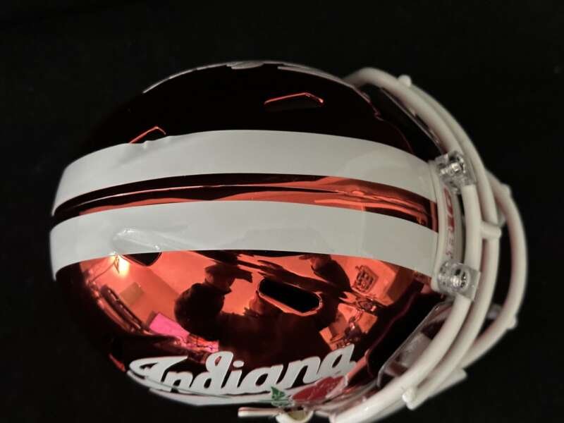 Indiana Hoosiers Chrome Rose Bowl Mini Helmet with Retail Case and Visor