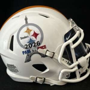 Steelers NFL Paris France Game 2026 Mini Helmet With French Flag Visor!