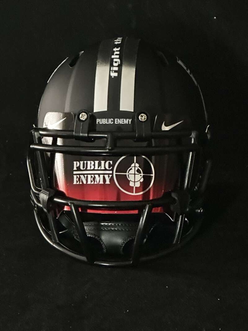 Public Enemy Mini Football Helmet With Visor